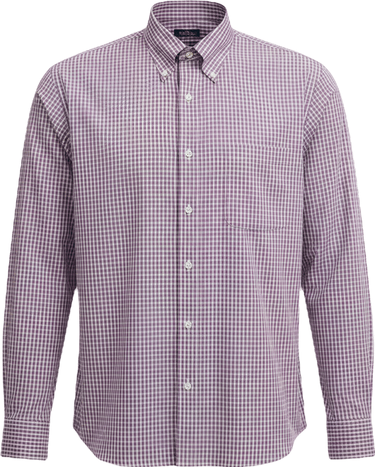 B by  Men's Polo Button-Down Dress Shirt