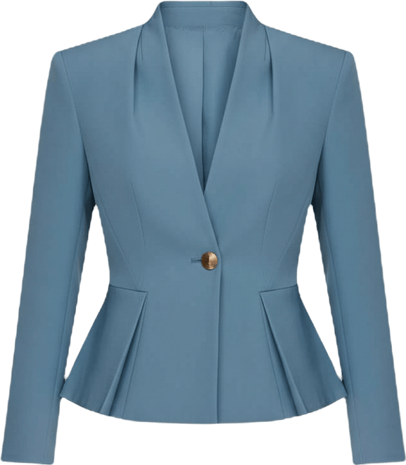 Women's One-Button Peplum Jacket