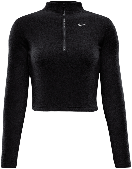 Nike Sportswear Phoenix Plush Haut slim à manches longues et demi-zip en tissu Fleece confortable pour femme