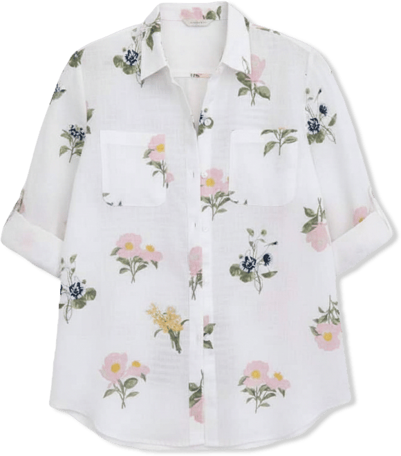 Petite Floral Print Shirt, Macy's Exclusive
