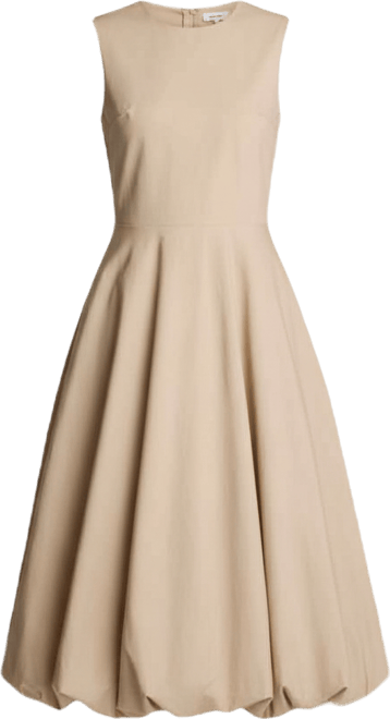 Women's Bubble Hem Midi Dress