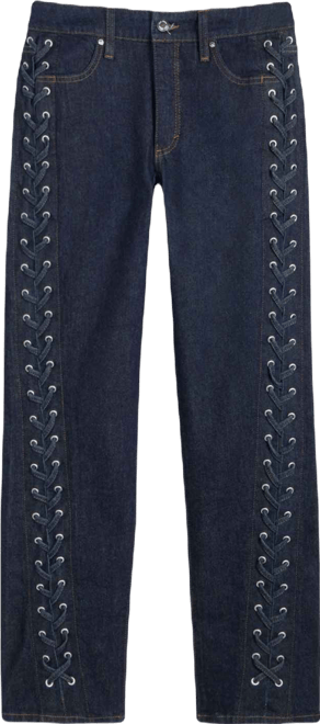 Women's Lace-Up Straight-Leg Jeans, Macy's Exclusive