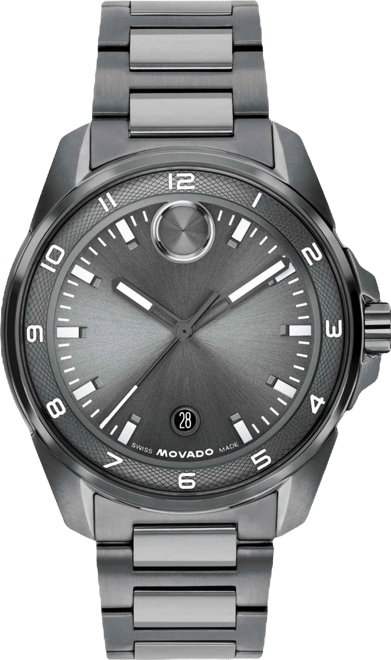 Men's Bold Verso S Swiss Quartz Ionic Plated Grey Steel Watch, 42mm