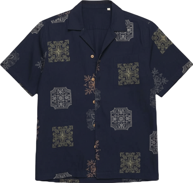 Men's Novelty Camp Collar Shirt