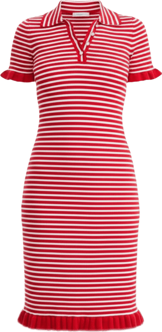 Women's Ruffle-Trim Knit Midi Sweater Dress, Macy's Exclusive