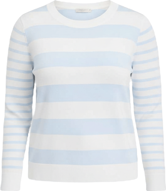 Trendy Plus Size Striped Long-Sleeve Sweater, Macy's Exclusive