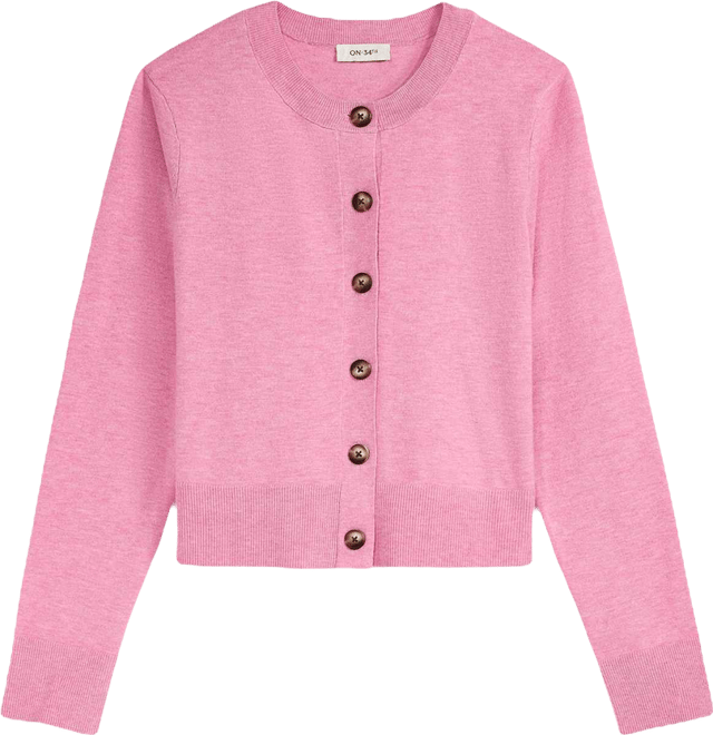 Women's Cropped Crewneck Cardigan, Macy's Exclusive