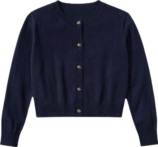 Women's Cropped Crewneck Cardigan, Macy's Exclusive