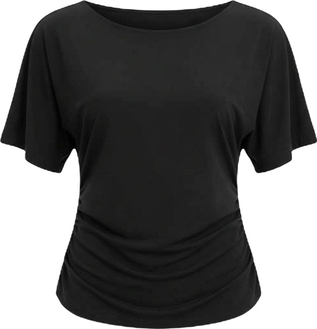 Women's Ruched-Waist Short-Sleeve T-Shirt, Macy's Exclusive
