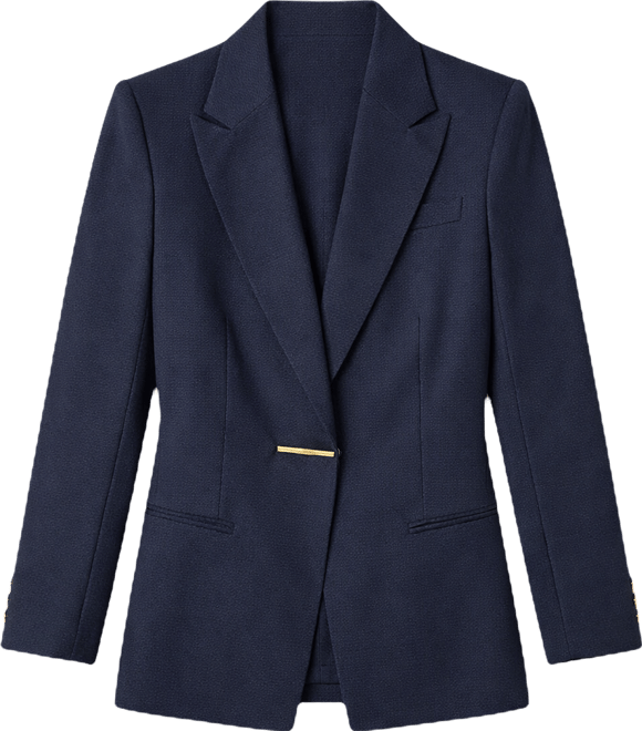 Women's Notch Lapel Padded Shoulder Blazer