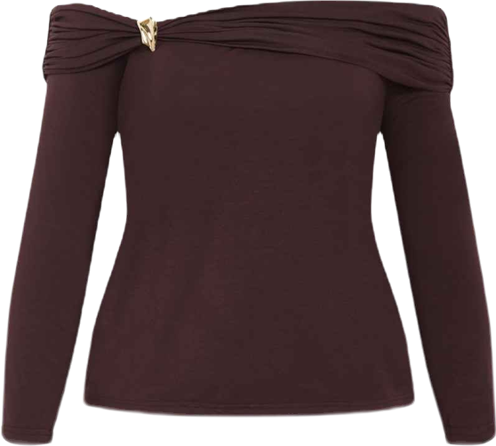 Women's Plus size Buckle Detail Top