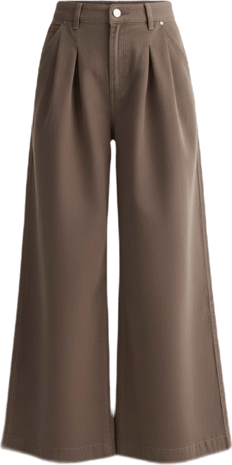 Women's High-Waist Wide-Leg Pleated Pants