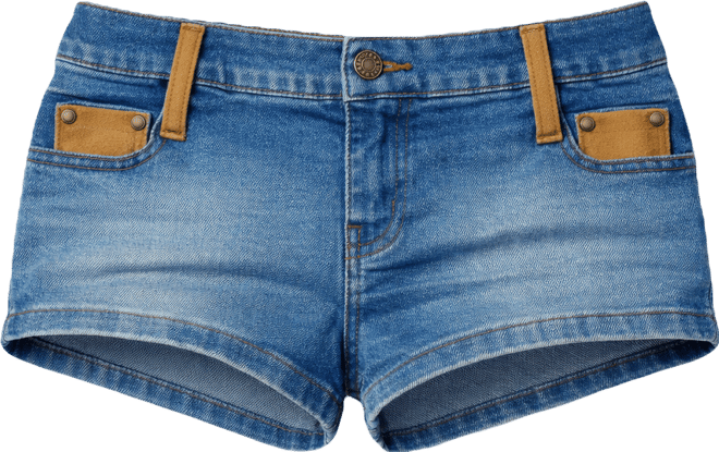 Women's Max Suede Detail Denim Micro Shorts