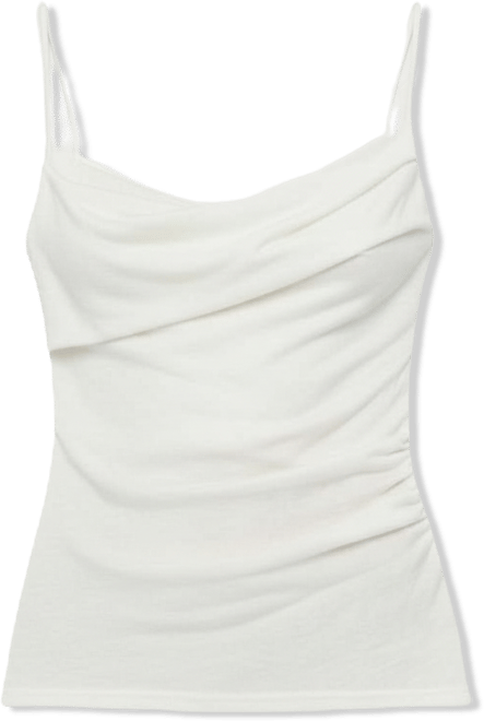 Women's Asymmetric Cowl Neck Tank Top