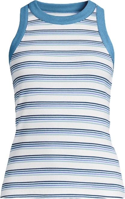 Women's Micro Rib Crew Neck Tank Top