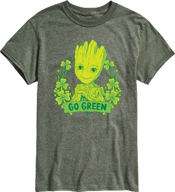 Men's Guardians Of The Galaxy Groot Go Green Short-Sleeve Graphic T-Shirt