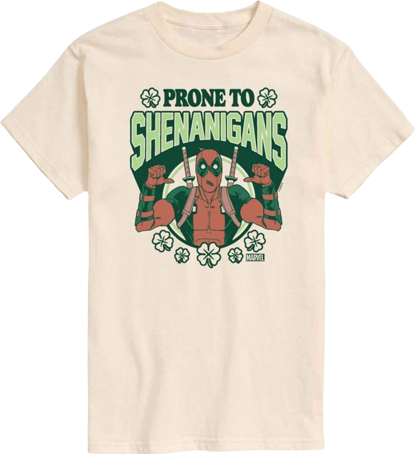 Men's Deadpool Prone To Shenanigans Short-Sleeve Graphic T-Shirt