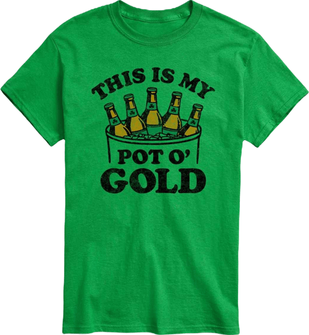 Men's Instant Message Beer Pot O' Gold Short-Sleeve Graphic T-Shirt