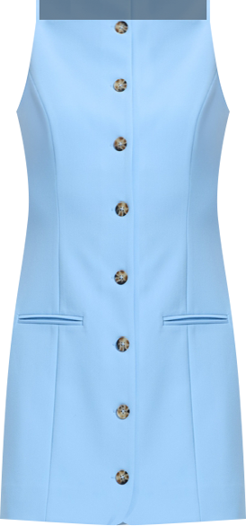 Women's Sleeveless Button-Down Mini Dress