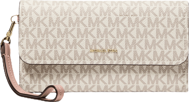 まい Michael Kors Jet Set Medium Flap Double Zip Wristlet - Macy's