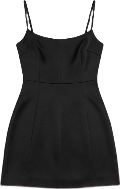 black mini dress scoop neck Scoop Neck 3/4 Sleeve Dress Black / M/L by Sugarlips
