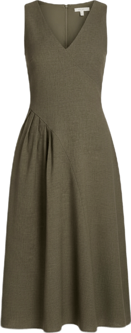 Women's V-Neck Sleeveless Midi Dress