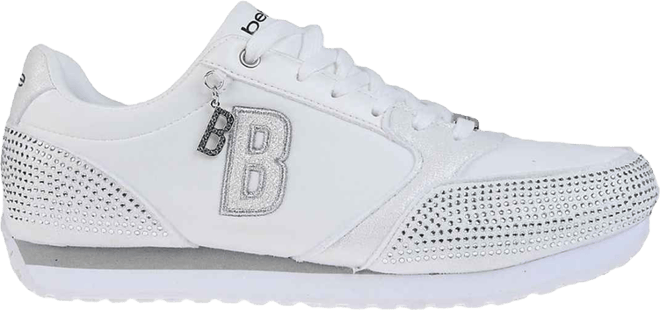 Women's Sneaker with Embellised Upper and Dangle Charm