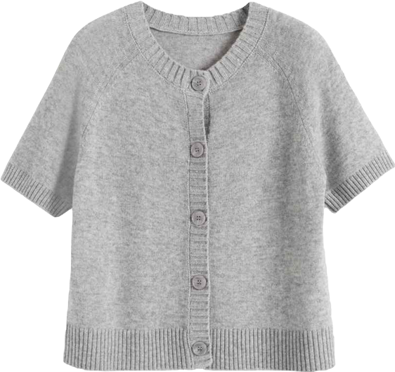 Women's Lightweight Wool-Cashmere Button-Front Tee