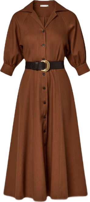 Women's Collared Neck Shirt Dress