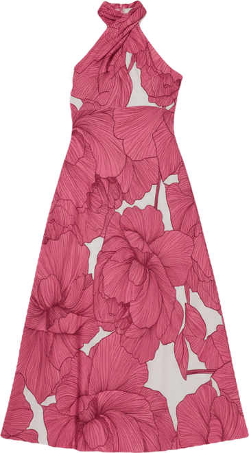 Women's Halter Neck Midi Dress