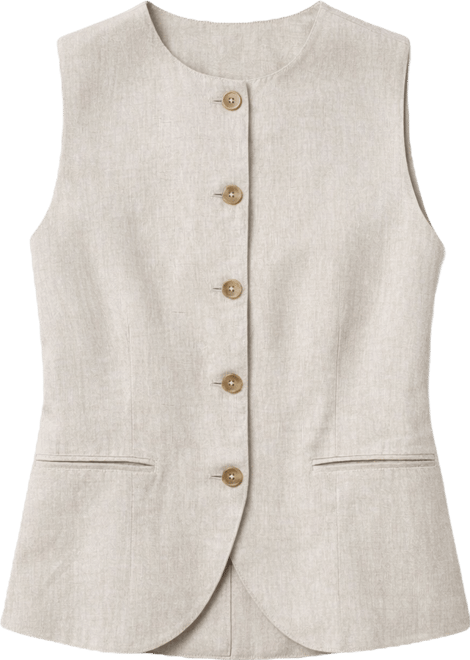 Sun Strider Linen Vest - Flax | Faherty Brand