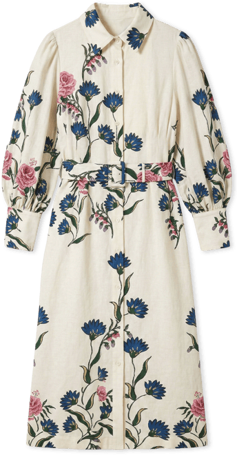 Belle Bouquet Cotton Linen Therese Dress