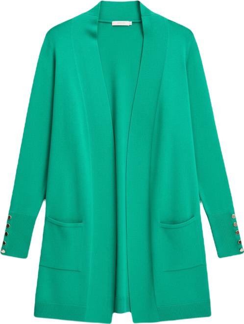 Women's Button-Sleeve Flyaway Cardigan Sweater