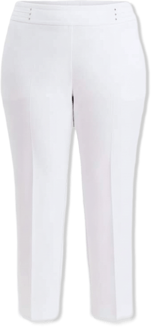 Plus & Petite Plus Size Tummy Control Pull-On Slim-Leg Pants, Exclusively at Macy's