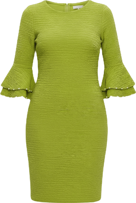 Women's Long-Sleeve Dress with Bell Cuffs