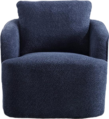 30.3"W Boucle Swivel Accent Barrel Chair & Round Sofa Chair