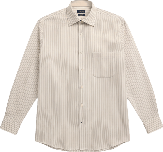 B by  Men's Striped Spread-Collar Dress Shirt