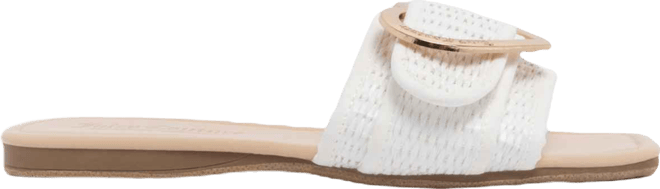 Women's Zapphire Heart Buckle Slide Flat Sandals