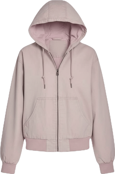 Women's Relaxed Hooded Bomber Jacket