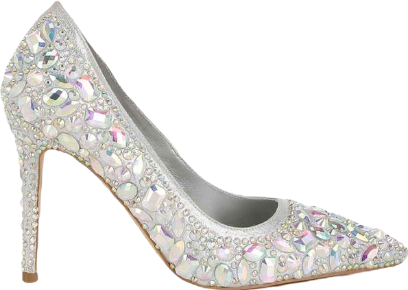 Womens Iceout Diamante & Rhinestone Embellishments Pumps