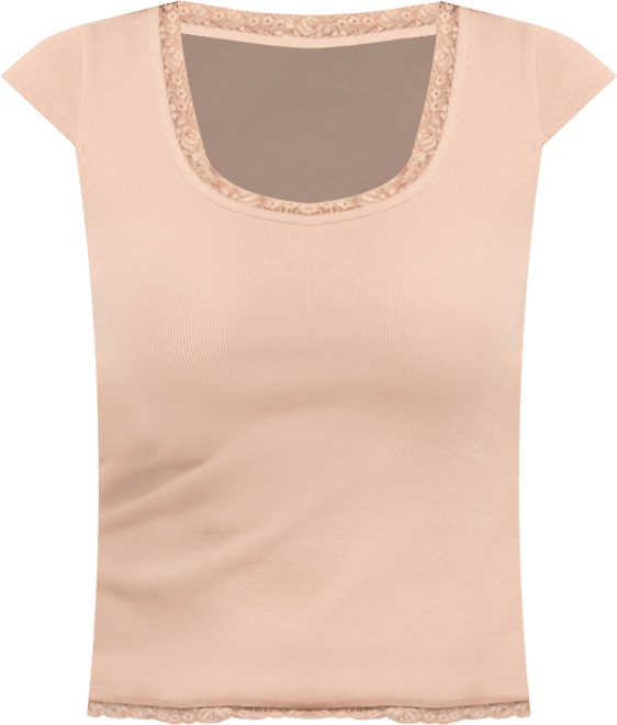 Women's Crocheted-Trim Short-Sleeve T-Shirt, Macy's Exclusive