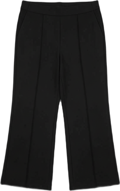 Plus Size Wide-Leg Cropped Pull-On Pants