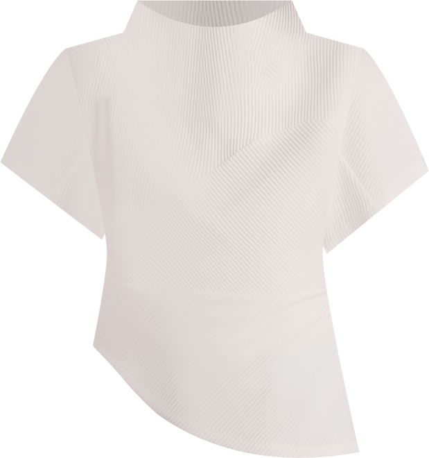 Women's Asymmetrical Hem Mock Neck T-Shirt