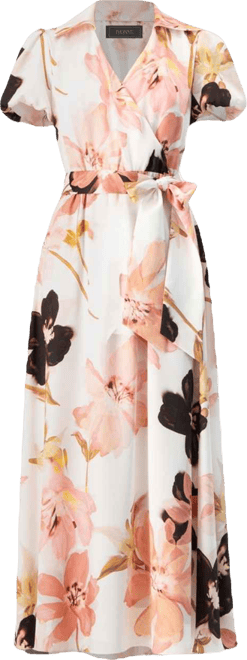 Women's Short Sleeve V-Neck Collared Maxi Dress