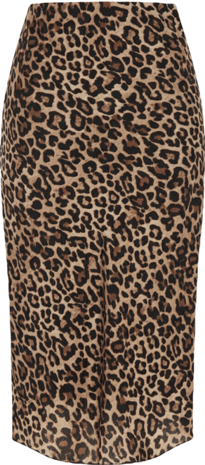 Women's Kyra Leopard Print Midi Skirt