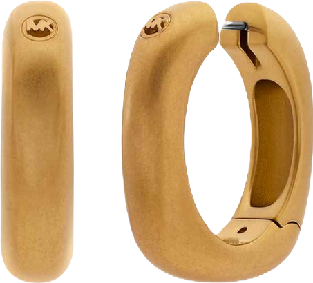 Metallic Muse Gold-Tone Brass Hoop Earrings