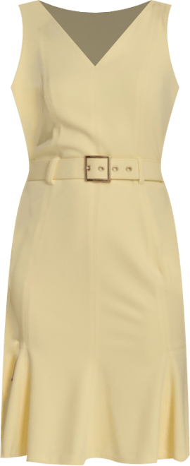 Petite Sleeveless Scuba Crepe Dress