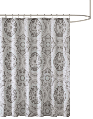 Madison Park Marian 100% Cotton Printed Shower Curtain 
