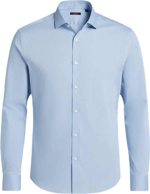 egara slim fit dress shirts Egara Mens Skinny Fit Solid Dress Shirt in Light Blue  Long Sleeve Oxford Dress Shirt Size 17 34/35 for Work and Weddings