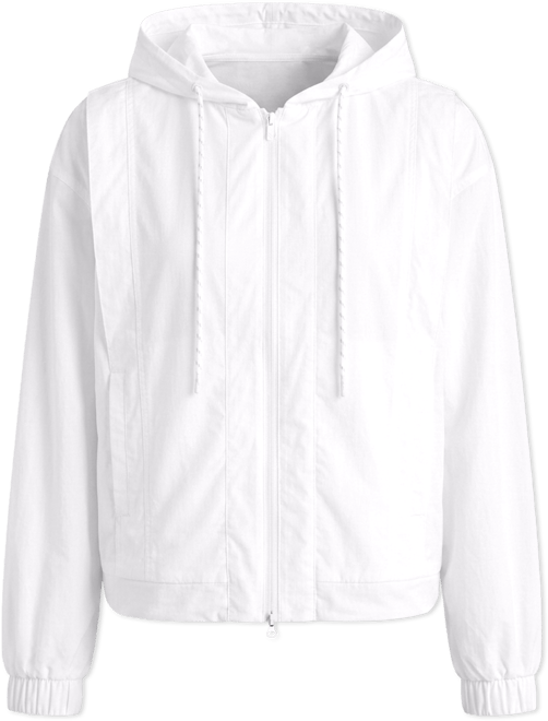 White Gailliot Packable Windbreaker | Tnuck Sport